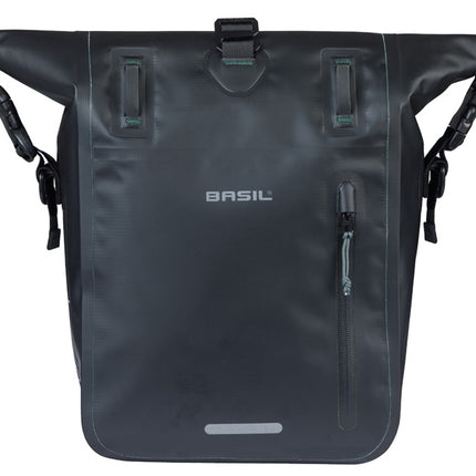 Enkele fietstas Basil Rivo M tarpaulin MIK 12-15L 14 x 25 x 38 cm - zwart - afbeelding 3
