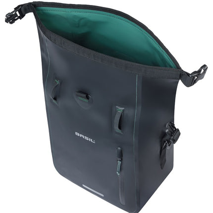 Enkele fietstas Basil Rivo M tarpaulin MIK 12-15L 14 x 25 x 38 cm - zwart - afbeelding 4