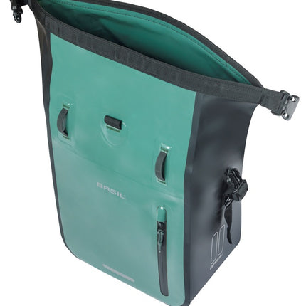 Enkele fietstas Basil Rivo M tarpaulin MIK 12-15L 14 x 25 x 38 cm - groen/zwart - afbeelding 4