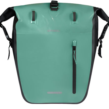 Enkele fietstas Basil Rivo L tarppaulin MIK 25-31L 14 x 28 x 43 cm - groen/zwart - afbeelding 3