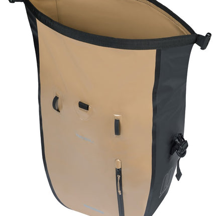 Enkele fietstas Basil Rivo L tarpaulin MIK 25-31L 14 x 28 x 43 cm - zand/zwart - afbeelding 4