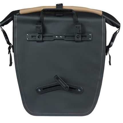 Enkele fietstas Basil Rivo L tarpaulin MIK 25-31L 14 x 28 x 43 cm - zand/zwart - afbeelding 5