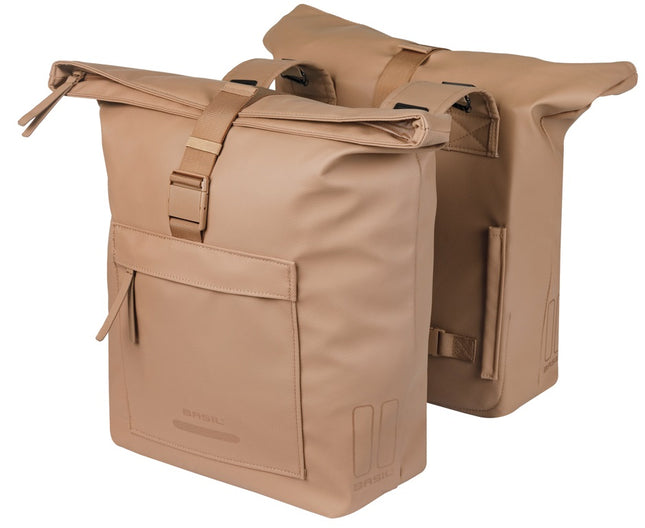 Dubbele fietstas Basil Brooklyn 41L 14 x 30 x 37 cm - zand