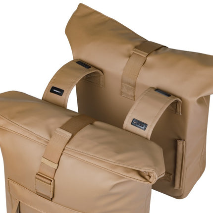 Dubbele fietstas Basil Brooklyn 41L 14 x 30 x 37 cm - zand - afbeelding 3