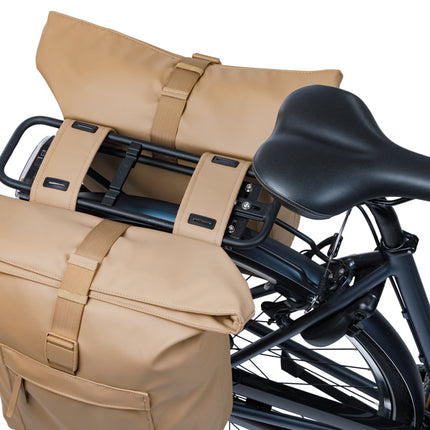 Dubbele fietstas Basil Brooklyn 41L 14 x 30 x 37 cm - zand - afbeelding 6