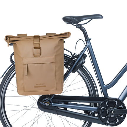 Dubbele fietstas Basil Brooklyn 41L 14 x 30 x 37 cm - zand - afbeelding 7