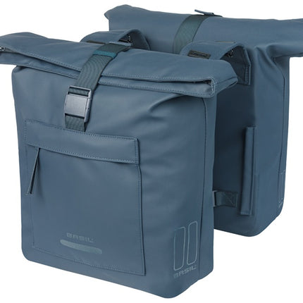 Dubbele fietstas Basil Brooklyn 41L 14 x 30 x 37 cm - blauw