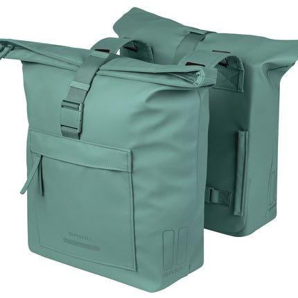 Dubbele fietstas Basil Brooklyn 41L 14 x 30 x 37 cm - groen