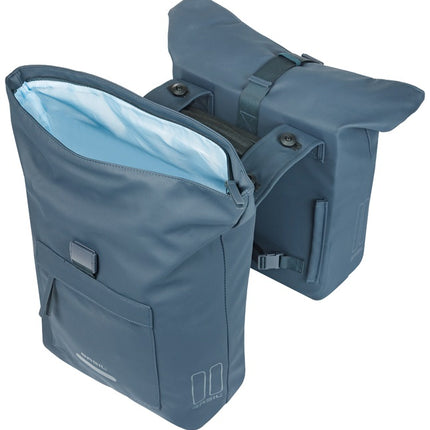 Dubbele fietstas Basil Brooklyn MIK 41L 14 x 30 x 37 cm - blauw - afbeelding 4
