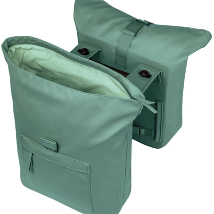 Dubbele fietstas Basil Brooklyn MIK 41L 14 x 30 x 37 cm - groen - afbeelding 3
