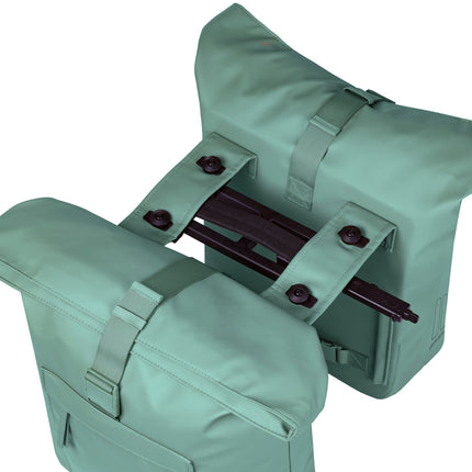 Dubbele fietstas Basil Brooklyn MIK 41L 14 x 30 x 37 cm - groen - afbeelding 4