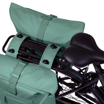 Dubbele fietstas Basil Brooklyn MIK 41L 14 x 30 x 37 cm - groen - afbeelding 5