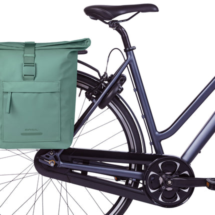 Dubbele fietstas Basil Brooklyn MIK 41L 14 x 30 x 37 cm - groen - afbeelding 6