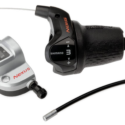 Draaiversteller 3 speed Shimano Nexus SL-3S42E met kabels (1850 mm) en clickbox - zwart (werkplaatsverpakking)