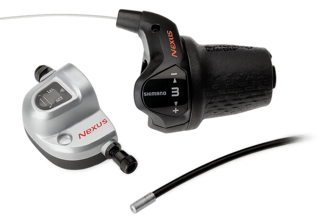 Shimano Nexus SL-3S42E 3-speed shifter with cables (1850 mm) and clickbox - black (workshop packaging)