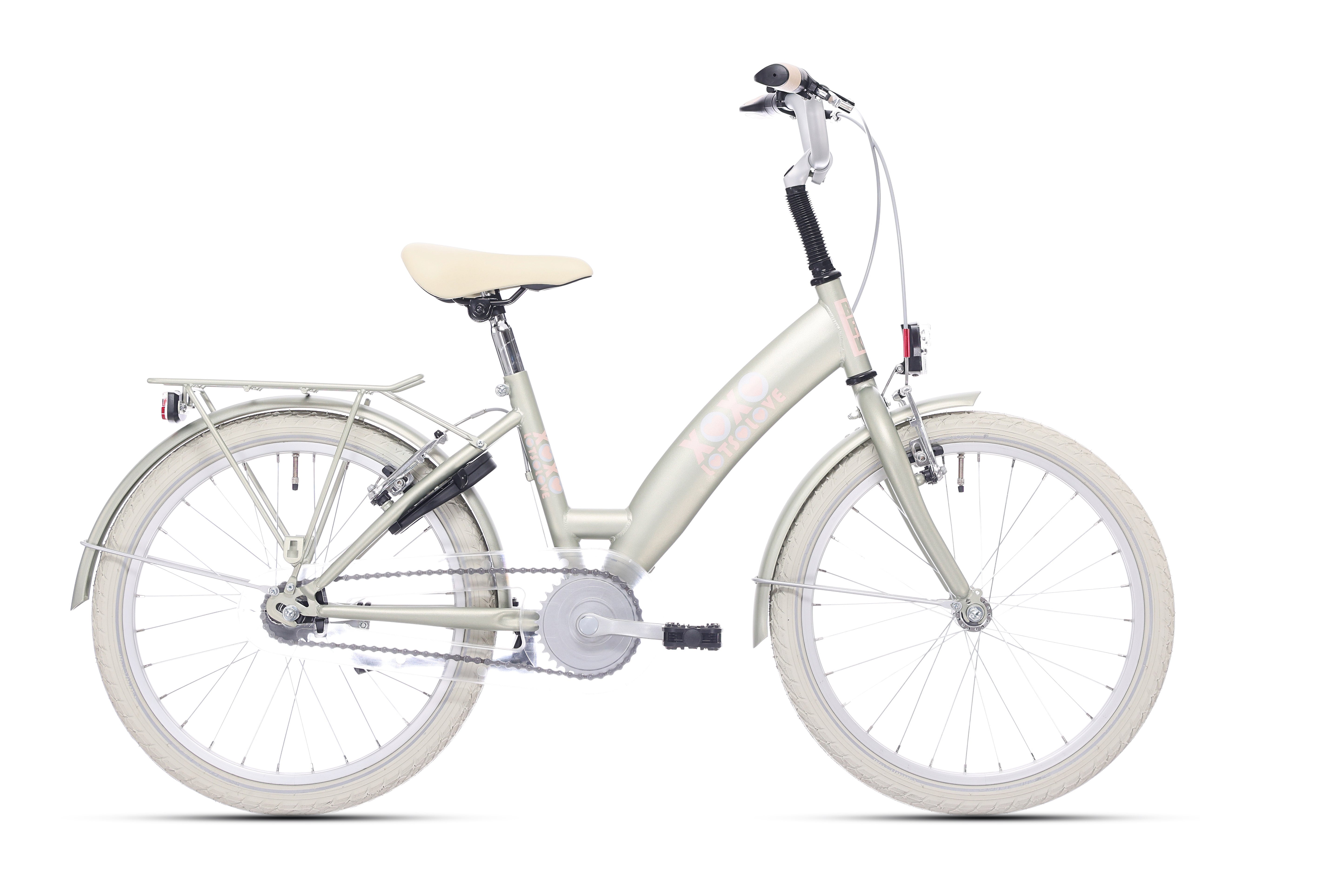 Kinderfiets Bikefun Lots of Love 20 inch met Remnaaf - Desert Sage