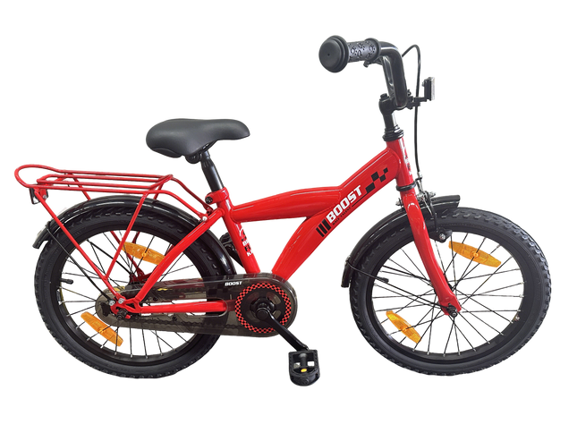Kinderfiets Bikefun Boost 18 inch met remnaaf - Rood