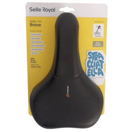 Fietszadel Selle Royal Brave Moderate 60° - zwart