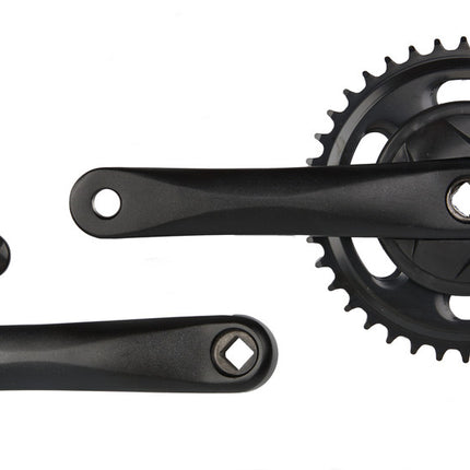 Pédalier Vinty 38 dents - manivelle 170 mm - noir