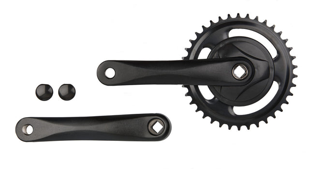 Cranskstel Vinty 38T - 170 mm crankarm - zwart