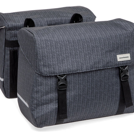 Dubbele fietstas New Looxs Mondi Joy Double - 38 liter - 39 x 18 x 32 cm (2x) - Nima Black
