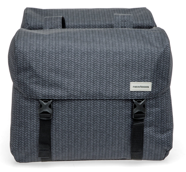 Dubbele fietstas New Looxs Mondi Joy Double - 38 liter - 39 x 18 x 32 cm (2x) - Nima Black - afbeelding 2