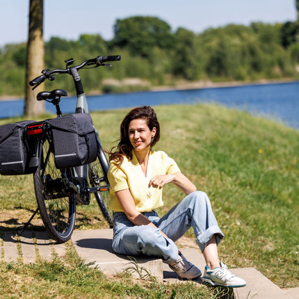 Dubbele fietstas New Looxs Mondi Joy Double - 38 liter - 39 x 18 x 32 cm (2x) - Nima Black - afbeelding 9