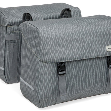 Dubbele fietstas New Looxs Mondi Joy Double - 38 liter - 39 x 18 x 32 cm (2x) - Nima Grey