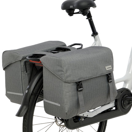 Dubbele fietstas New Looxs Mondi Joy Double - 38 liter - 39 x 18 x 32 cm (2x) - Nima Grey - afbeelding 4