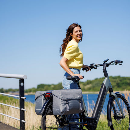 Dubbele fietstas New Looxs Mondi Joy Double - 38 liter - 39 x 18 x 32 cm (2x) - Nima Grey - afbeelding 6