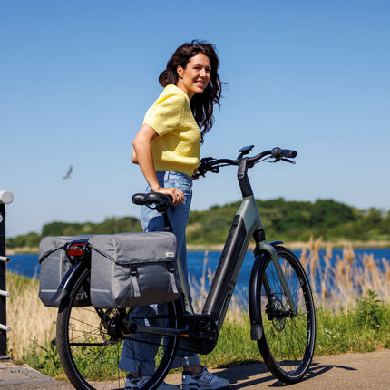 Dubbele fietstas New Looxs Mondi Joy Double - 38 liter - 39 x 18 x 32 cm (2x) - Nima Grey - afbeelding 7
