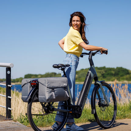 Dubbele fietstas New Looxs Mondi Joy Double - 38 liter - 39 x 18 x 32 cm (2x) - Nima Grey - afbeelding 8