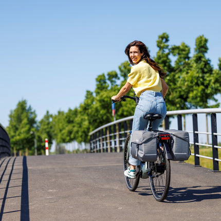 Dubbele fietstas New Looxs Mondi Joy Double - 38 liter - 39 x 18 x 32 cm (2x) - Nima Grey - afbeelding 9