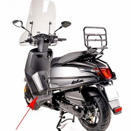 sierstrip Kymco origineel treeplank links zwart mat new like 64318-acc1-e10-66p