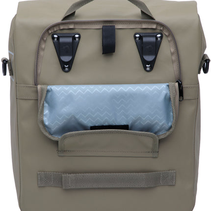 Enkele fietstas New Looxs Leeds Single - 19 liter - 33 x 18 x 38 cm - Taupe - afbeelding 4