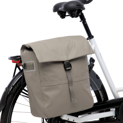 Enkele fietstas New Looxs Leeds Single - 19 liter - 33 x 18 x 38 cm - Taupe - afbeelding 7