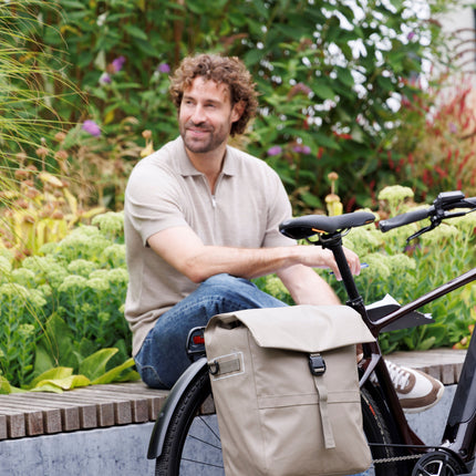 Enkele fietstas New Looxs Leeds Single - 19 liter - 33 x 18 x 38 cm - Taupe - afbeelding 9