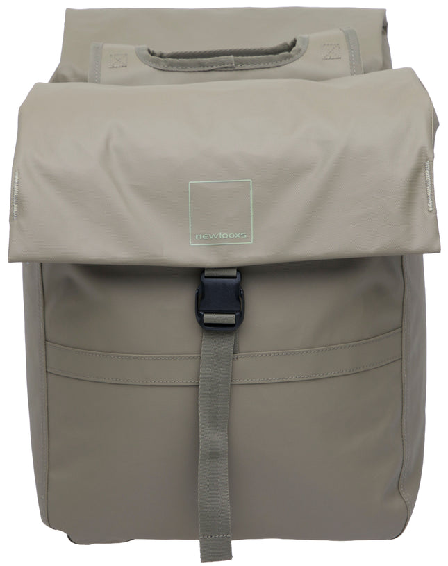 Dubbele fietstas New Looxs Leeds Double - 38 liter - 33 x 18 x 38 cm (2x) - Taupe - afbeelding 2