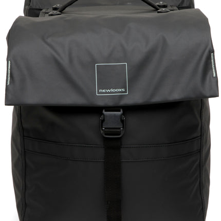 Dubbele fietstas New Looxs Leeds Double MIK 2.0 - 38 liter - 33 x 18 x 38 cm (2x) - Black - afbeelding 2