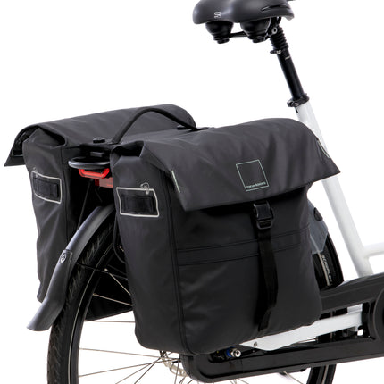 Dubbele fietstas New Looxs Leeds Double MIK 2.0 - 38 liter - 33 x 18 x 38 cm (2x) - Black - afbeelding 3