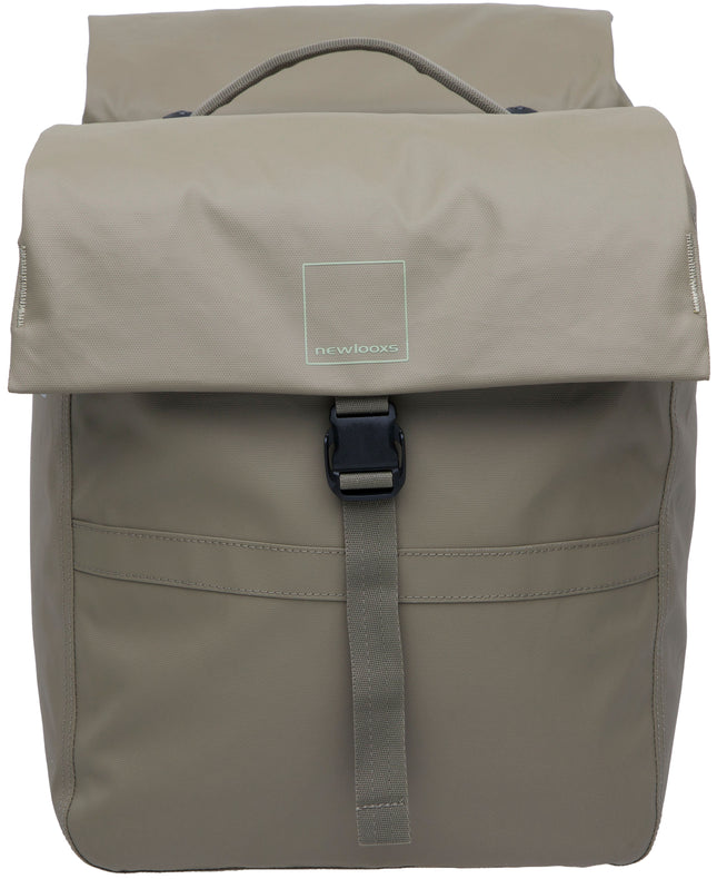 Dubbele fietstas New Looxs Leeds Double MIK 2.0 - 38 liter - 33 x 18 x 38 cm (2x) - Taupe - afbeelding 2