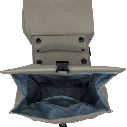 Dubbele fietstas New Looxs Leeds Double MIK 2.0 - 38 liter - 33 x 18 x 38 cm (2x) - Taupe - afbeelding 3
