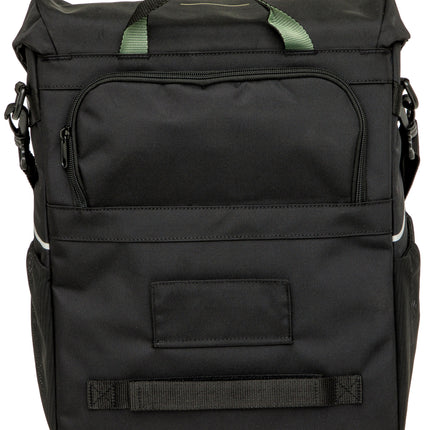 Enkele fietstas New Looxs Vigo Single - 20 liter - 30 x 19 x 40 cm - Black-Green - afbeelding 3
