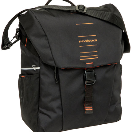 Enkele fietstas New Looxs Vigo Single - 20 liter - 30 x 19 x 40 cm - Black-Orange