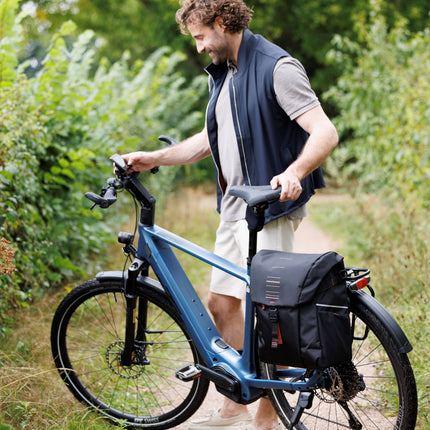 Enkele fietstas New Looxs Vigo Single - 20 liter - 30 x 19 x 40 cm - Black-Orange - afbeelding 11
