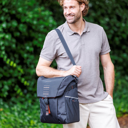 Enkele fietstas New Looxs Vigo Single - 20 liter - 30 x 19 x 40 cm - Black-Orange - afbeelding 12