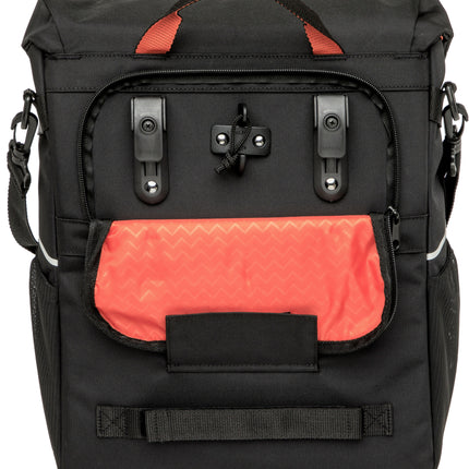 Enkele fietstas New Looxs Vigo Single - 20 liter - 30 x 19 x 40 cm - Black-Orange - afbeelding 4