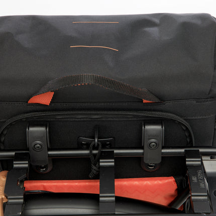 Enkele fietstas New Looxs Vigo Single - 20 liter - 30 x 19 x 40 cm - Black-Orange - afbeelding 6