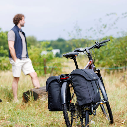 Dubbele fietstas New Looxs Vigo Double - 40 liter - 30 x 19 x 40 cm (2x) - Black-Green - afbeelding 12