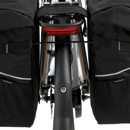 Dubbele fietstas New Looxs Vigo Double - 40 liter - 30 x 19 x 40 cm (2x) - Black-Green - afbeelding 3